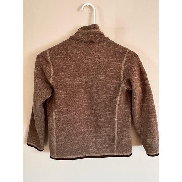 Patagonia Kids Better Sweater Jacket Small 7-8 Brown Full Zip Fleece Worn Wear - Picture 4 of 5